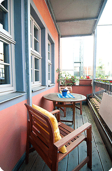 Balkon der Ferienwohnung Naumburg, Wenzelskirche